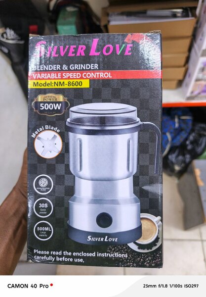 Silver Love Blender Moulin
