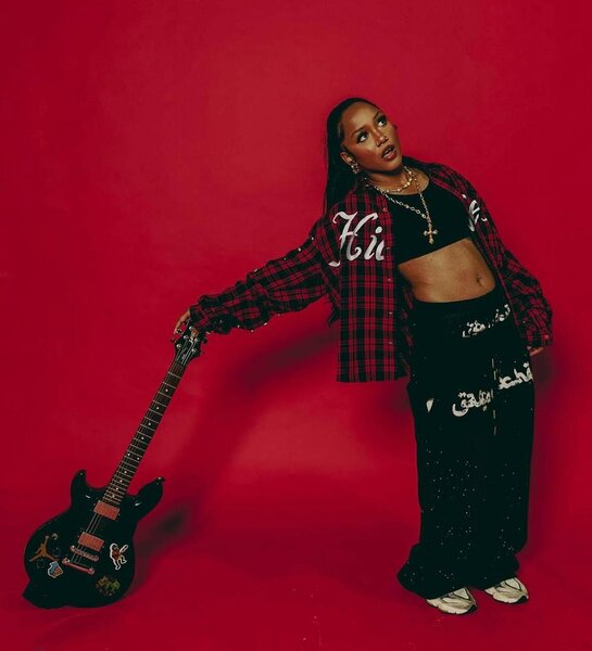 Chemise à carreaux rouge rock