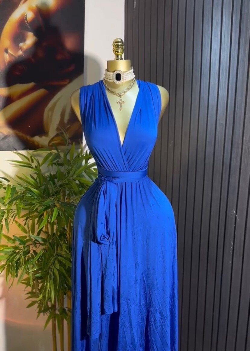 Robe longue croisée élégante
