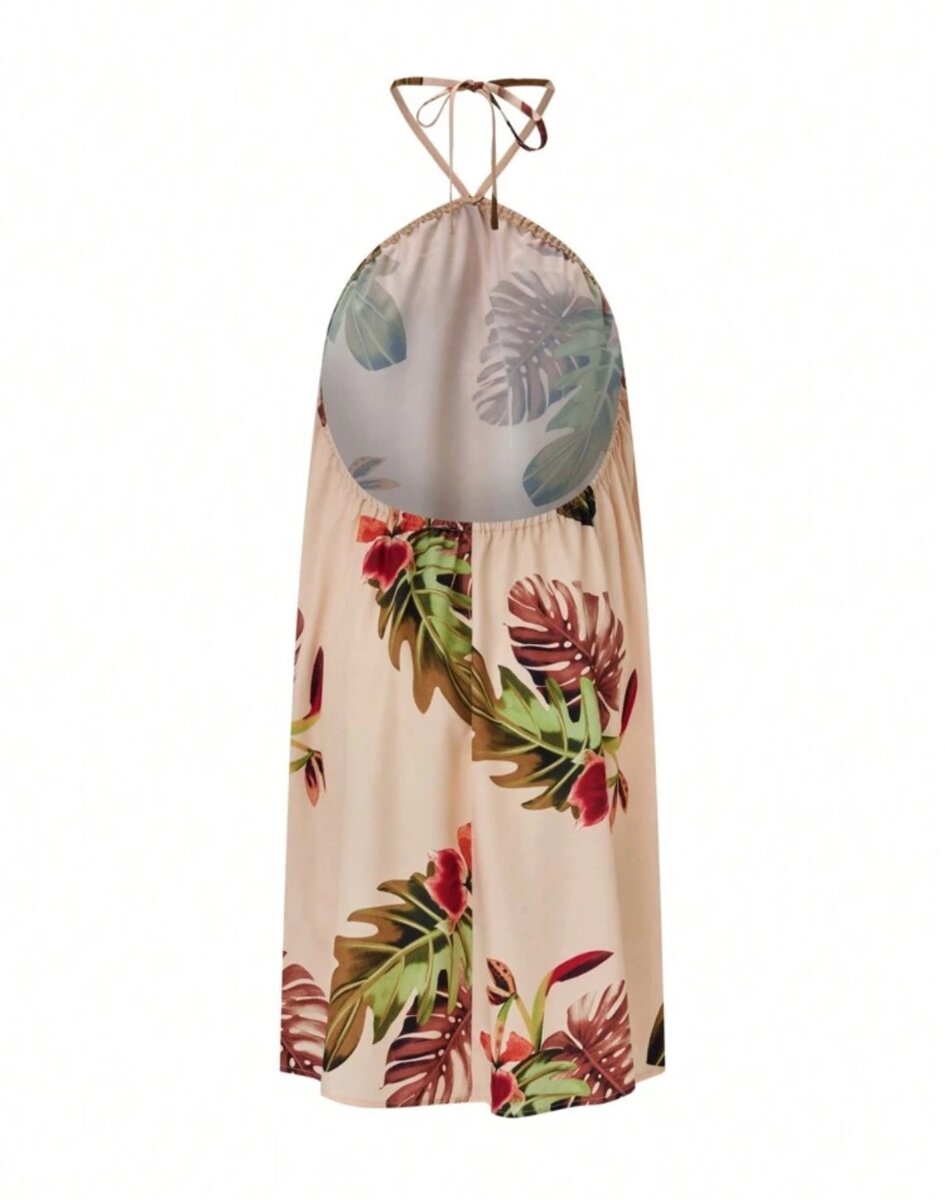Floral bareback dress