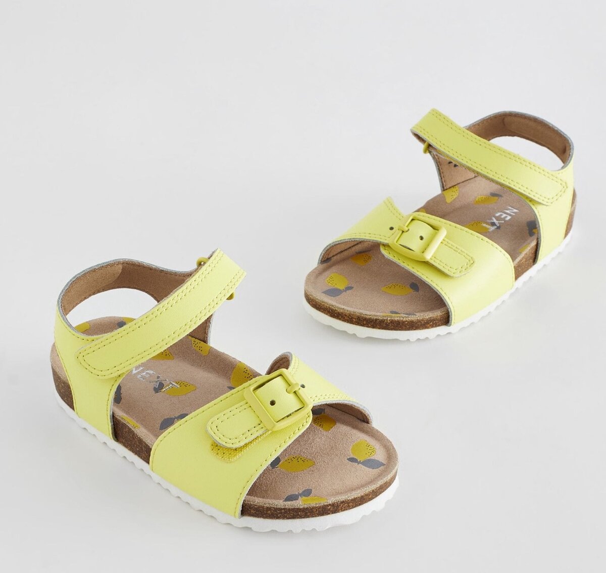 Neon Yellow Leather Sandals