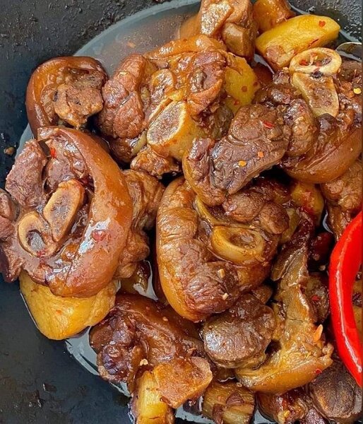 Soupe pattes de bœuf /riz