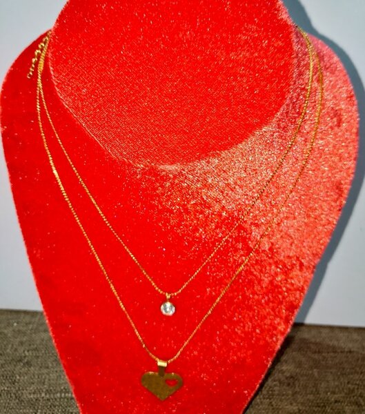 Collier Cœur Doré(2 en 1)