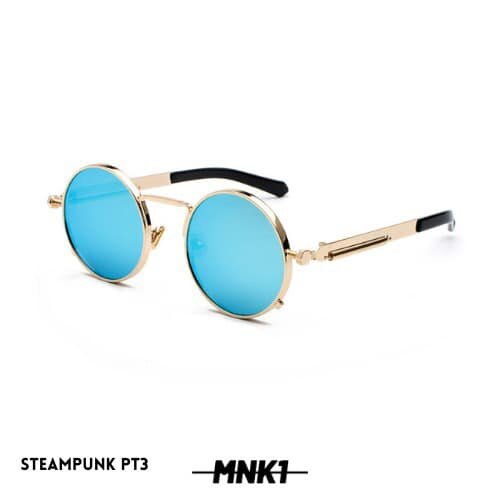 lunettes de solei MNK1 dore et bleu