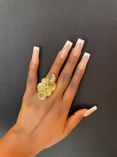 Gold plated chunky ring