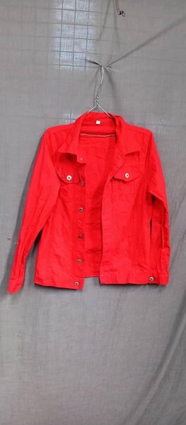Denim jacket Red