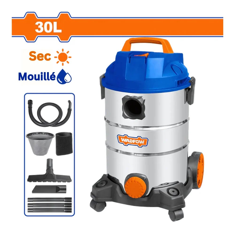 Aspirateur WADFOW 30L Sec et Mouillé