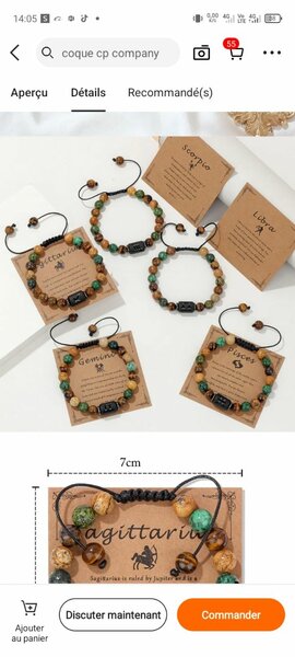 Bracelet de signe zodiaque en