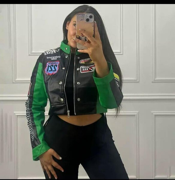 Veste de course en cuir