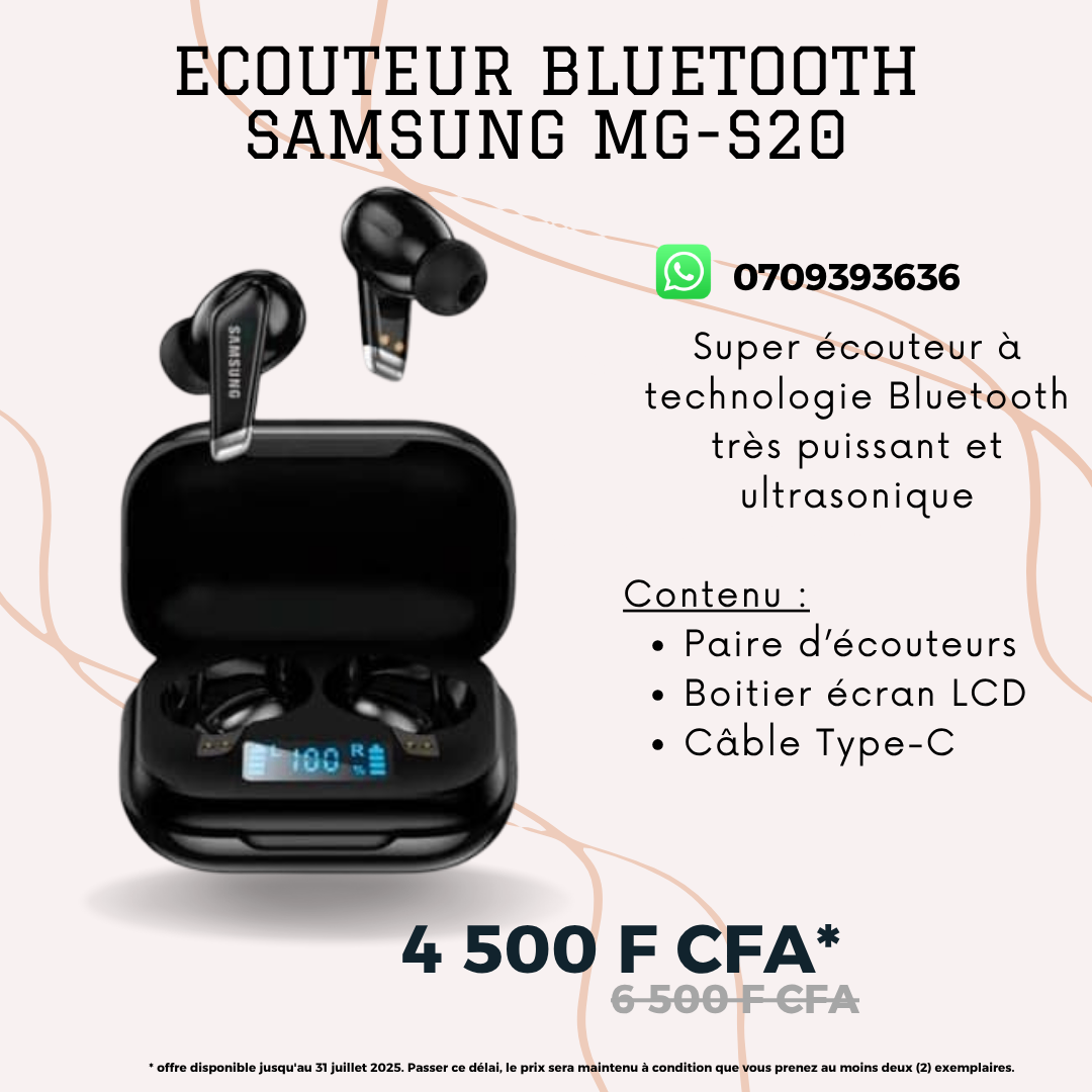 MG-S20 Écouteurs bluetooth