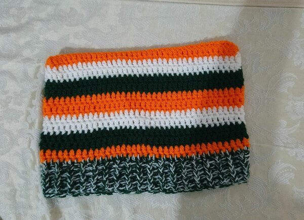 Beanie tricoté tricolore