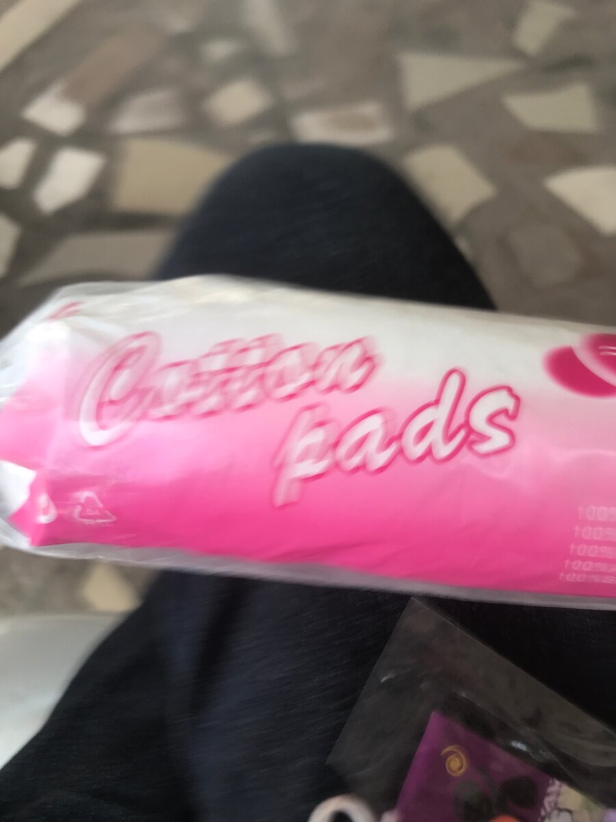 Cotton pad for removing makeup from your face