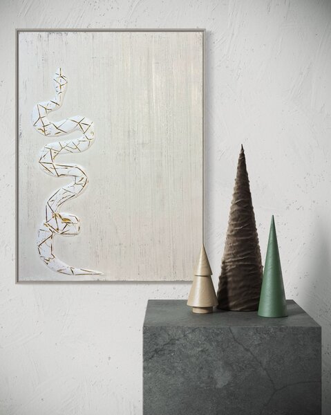 Картина «Змея» в честь наступающего 2025.Ручная работа