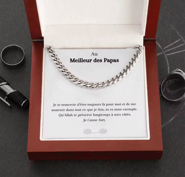 Collier Chaîne en Acier Inoxydable