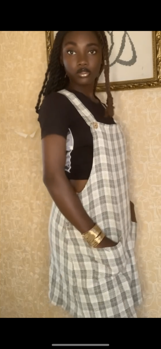 Robe chasuble à carreaux