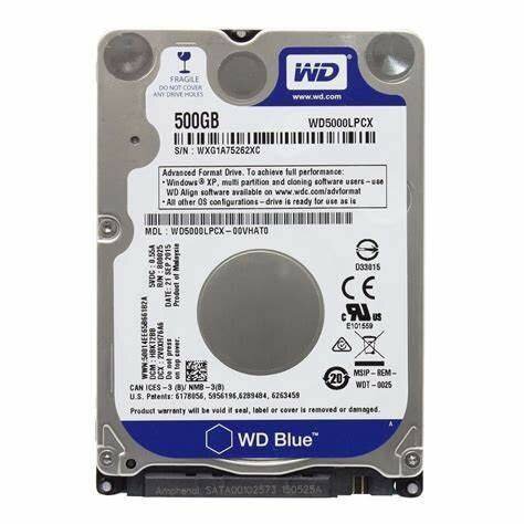 Disque dur WD Blue 1TB/500GB