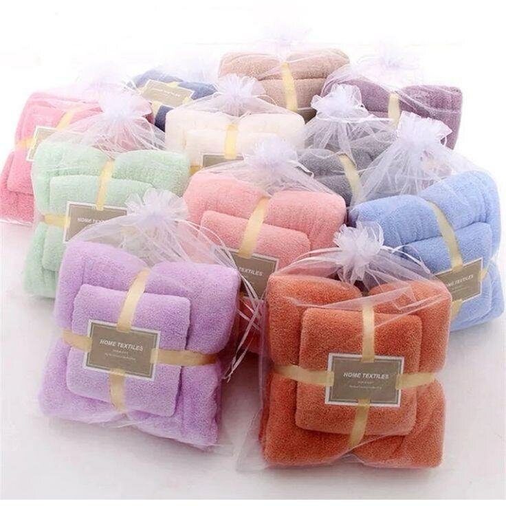 Ensemble de serviettes douces colorées