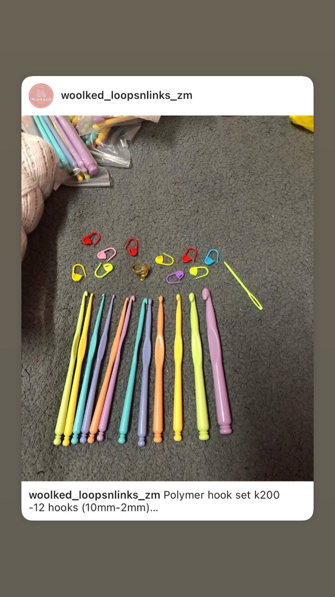 Polymer crochet hooks