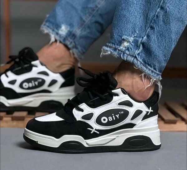 Sneakers tendance en cuir homme