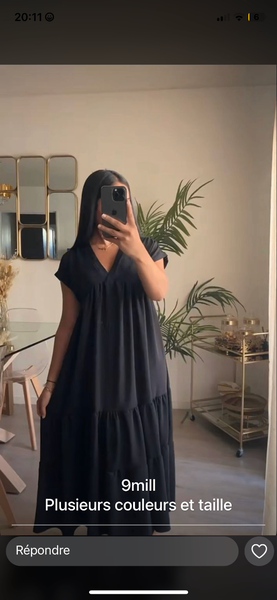 Robe ample élégante en V