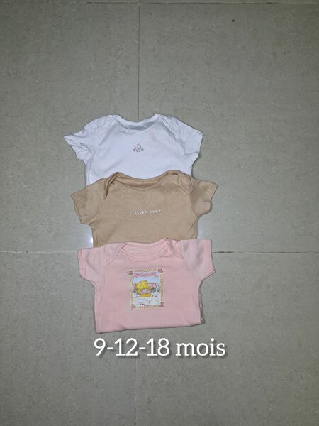 Lot de Bodies Bébé 0-18 Mois