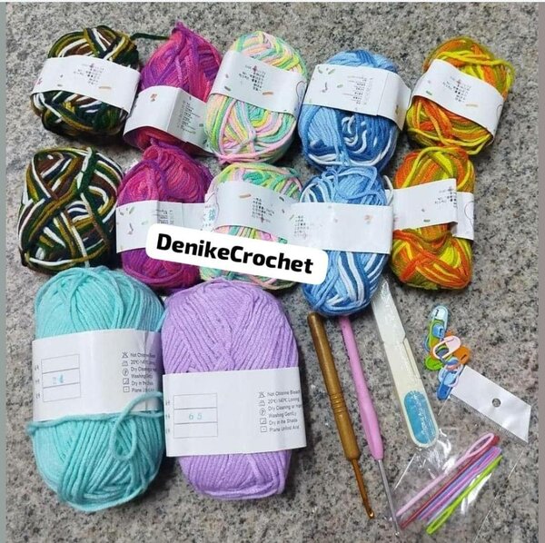 Kit de départ crochet multicolore