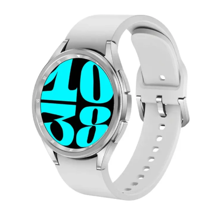 JS WATCH 6 MAX CLASSIC 1.43 INCH AMOLED DISPLAY SPORT SMART WATCH NFC IP67 WITH AIFIT MAX APP White