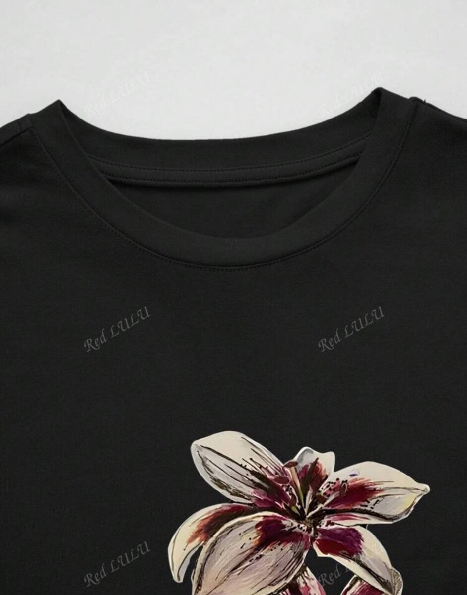 Basic top imprimé fleurs