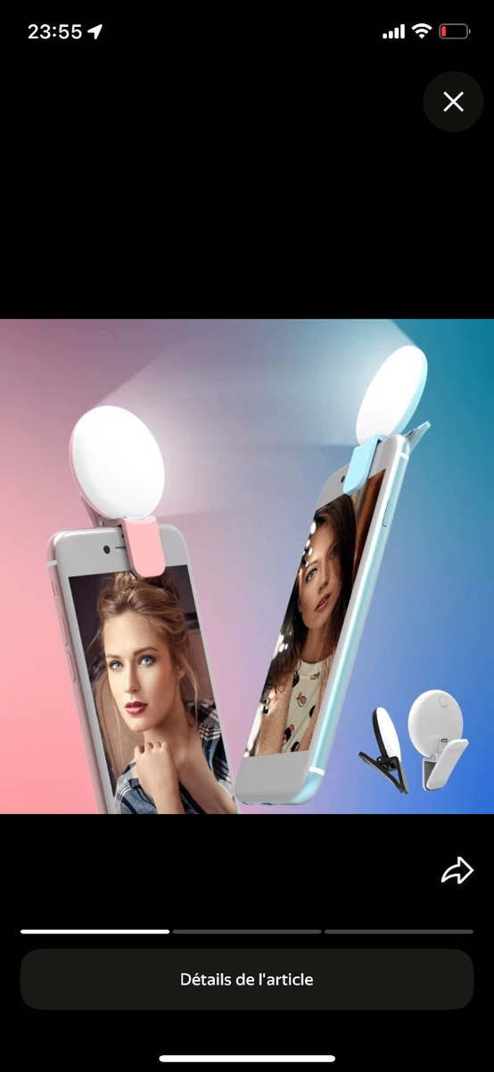 Lampe Selfie LED