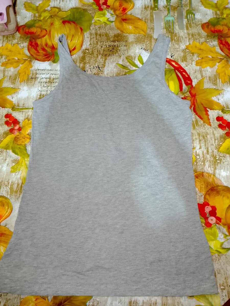 Débardeur gris en coton