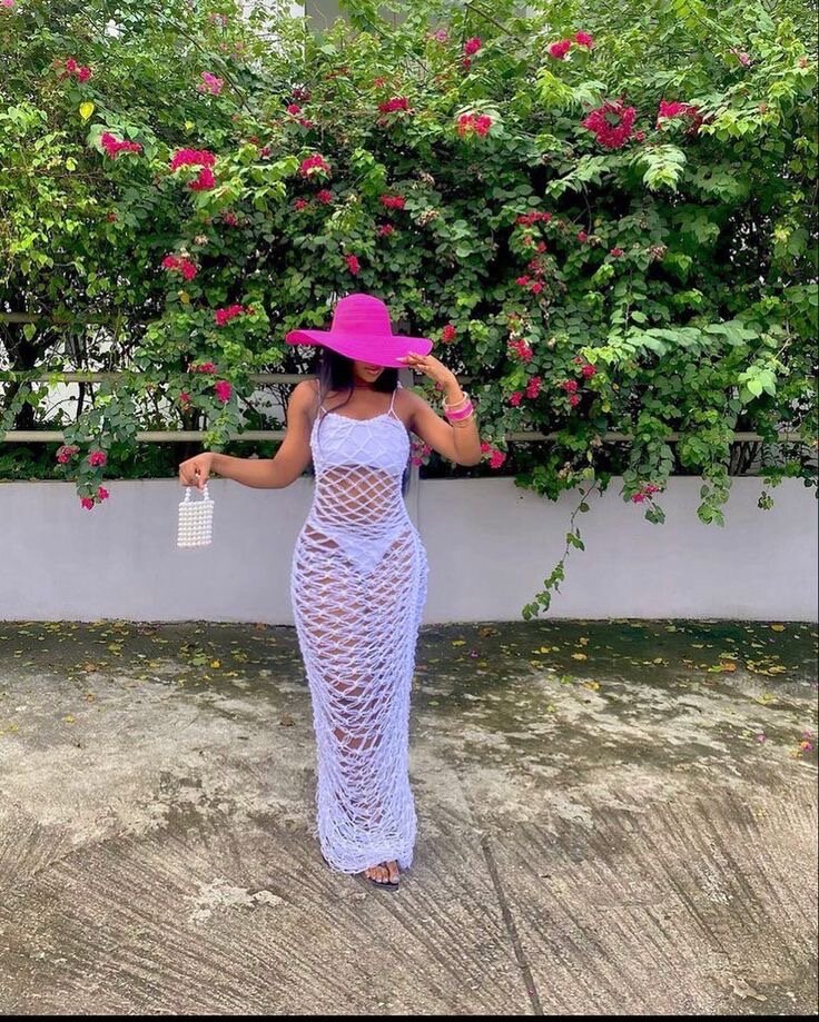 Robe de plage en maille