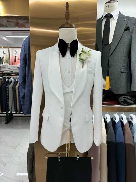 white men's suit