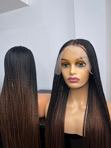 Bonestraight braided wig
