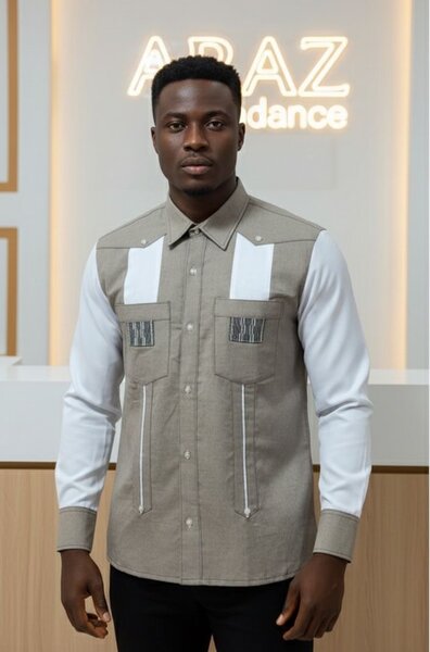 Chemise élégante bicolore