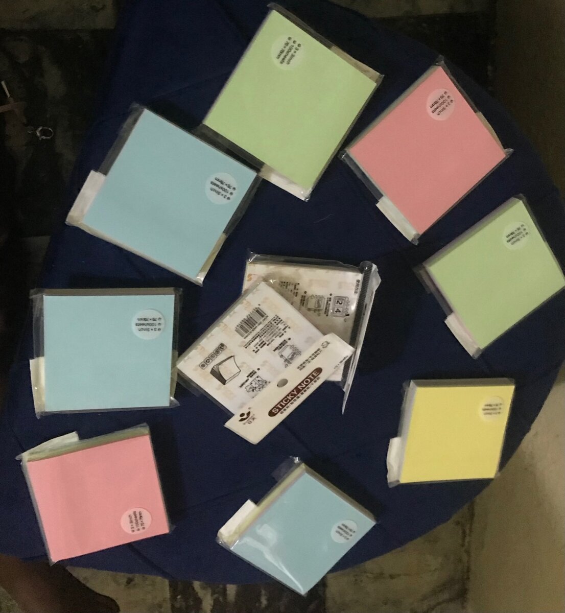 Bloc-notes adhésifs multicolores