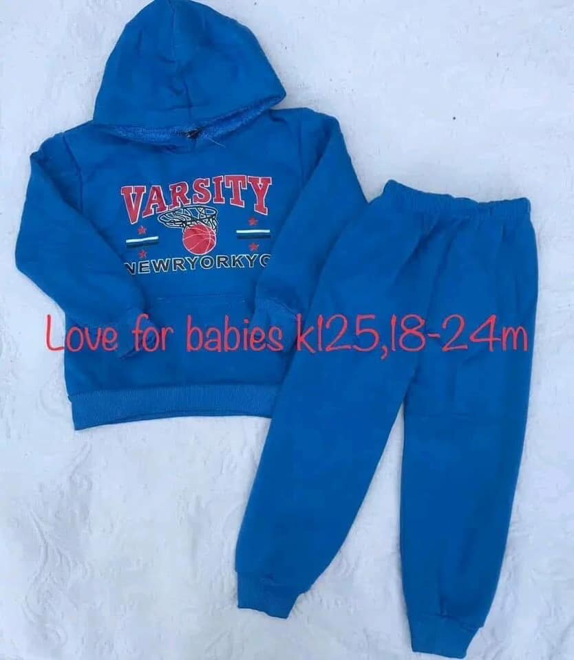 Sports suit blue with print, 18-24m