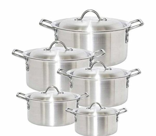 5 pieces aluminum cookware set