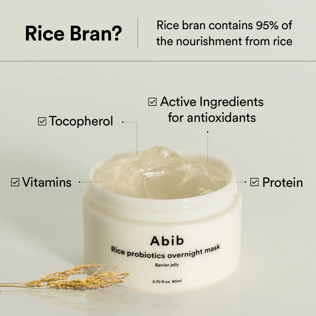 Abib Rice Probiotics Overnight Mask