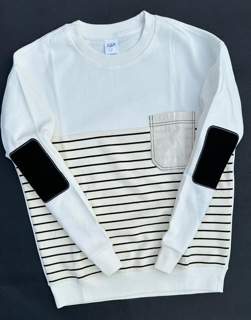 Sweatshirt élégant à rayures