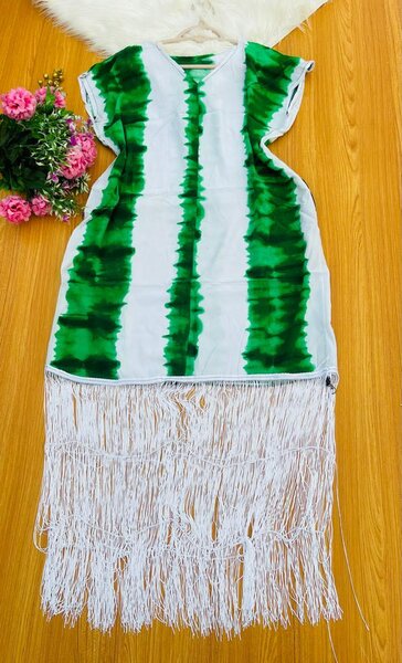 Long bubu with fringe's and pocket