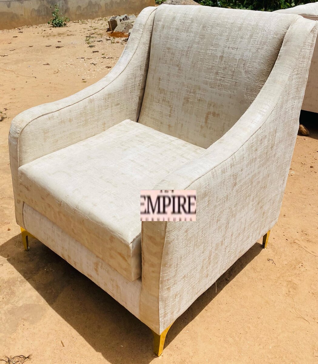 Light upholstered armchair