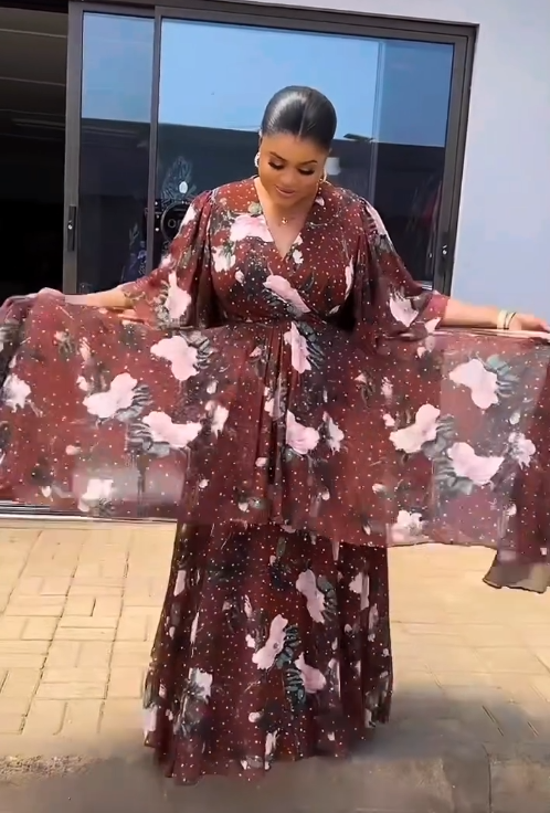 Women's long dress with print