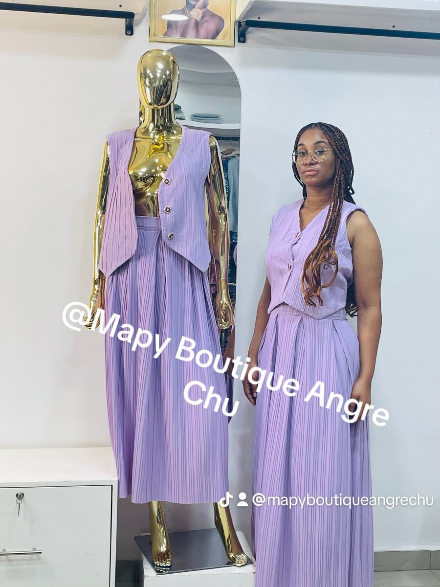 Ensembles deux pièces plissés