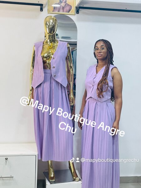 Ensembles deux pièces plissés