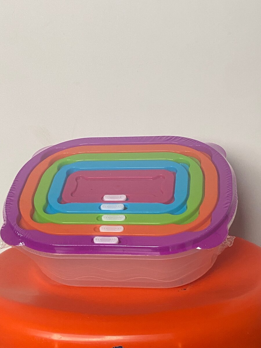 5 Piece Plastic Storage Bowl