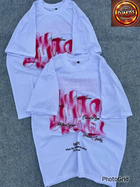 T-shirt blanc graphique tendance