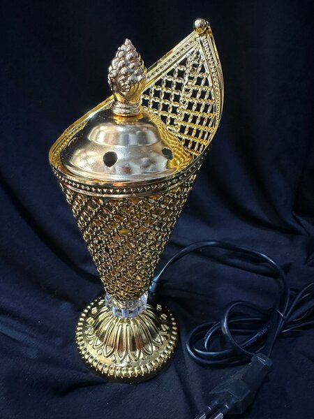 Encensoir électrique doré élégant