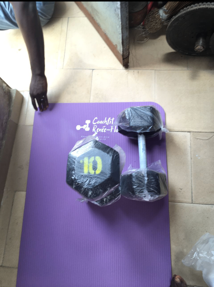 Haltères en béton personnalisé