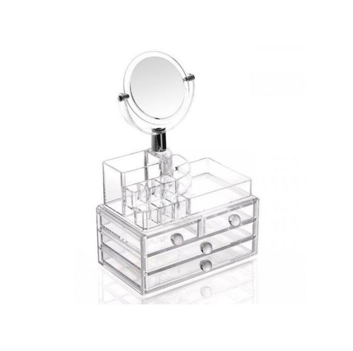 Organisateur Cosmétique Acrylique Avec Miroir - Transparent