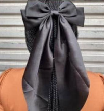 A bow on the hair